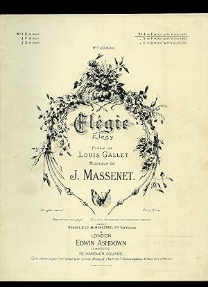 Image du vendeur pour Elgie (Elegy) [Vintage Piano Solo Sheet Music] mis en vente par Little Stour Books PBFA Member