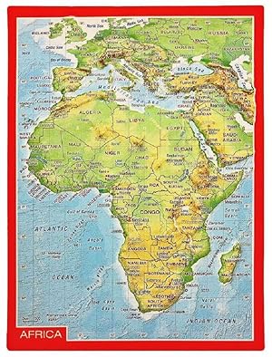 Bild des Verkufers fr Reliefpostkarte Afrika zum Verkauf von moluna
