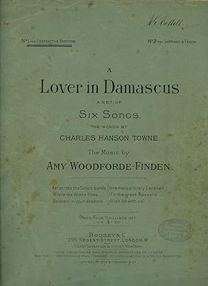Seller image for A Lover in Damascus | A Set of Six Songs | No. 1 for Contralto and Baritone [Vintage Piano Solo Sheet Music] for sale by Little Stour Books PBFA Member