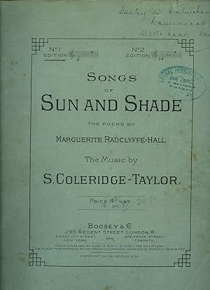 Bild des Verkufers fr Songs of Sun and Shade [Vintage Piano Solo Sheet Music] Poems of the Past and Present zum Verkauf von Little Stour Books PBFA Member