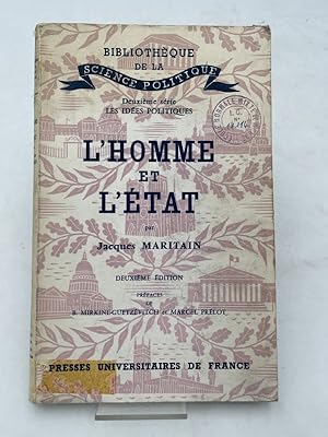 Seller image for L'homme et l'tat for sale by LIBRAIRIE GIL-ARTGIL SARL