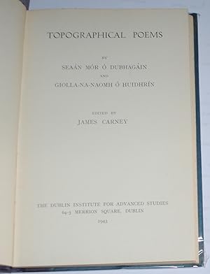 Seller image for TOPOGRAPHICAL POEMS for sale by O'Brien Books