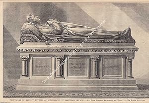 Bild des Verk�ufers f�r 1872 : Monument of Harriet, Duchess of Sutherland, in Trentham Church. John Robinson, Architect. Mr. Noble and Mr. Earpe, Sculptors. An original page from The Builder. An Illustrated Weekly Magazine, for the Architect, Engineer, Archaeologist, Constructor, & Art-Lover. zum Verkauf von Cosmo Books