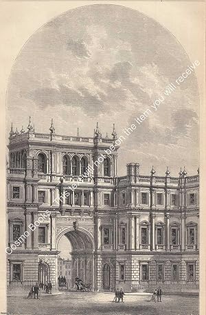 Immagine del venditore per 1873 : Burlington House, Piccadilly: View within The Quadrangle. Charles Barry, Architect. An original page from The Builder. An Illustrated Weekly Magazine, for the Architect, Engineer, Archaeologist, Constructor, & Art-Lover. venduto da Cosmo Books