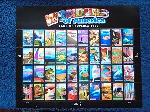 Bild des Verk�ufers f�r U.S. COMMEMORATIVE SHEET; WONDERS OF AMERICA, FULL PANE OF 40 STAMPS zum Verkauf von Robert Gavora, Fine & Rare Books, ABAA