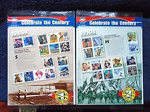 U.S. SOUVENIR SHEETS; CELEBRATE THE CENTURY, ALL 10 ISSUED, 1900s - 1990s