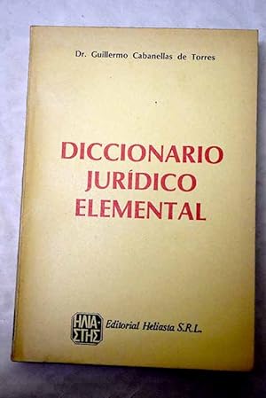 Bild des Verkufers fr Diccionario jurdico elemental zum Verkauf von Alcan Libros
