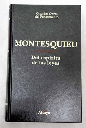 Imagen del vendedor de Del espritu de las leyes a la venta por Alcan Libros