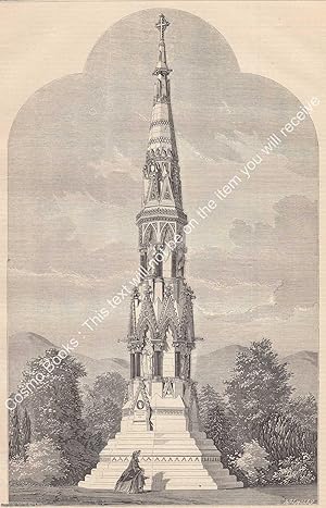 Bild des Verk�ufers f�r 1864 : The Cornewall Lewis Memorial, New Radnor. John Giles, Architect. An original page from The Builder. An Illustrated Weekly Magazine, for the Architect, Engineer, Archaeologist, Constructor, & Art-Lover. zum Verkauf von Cosmo Books