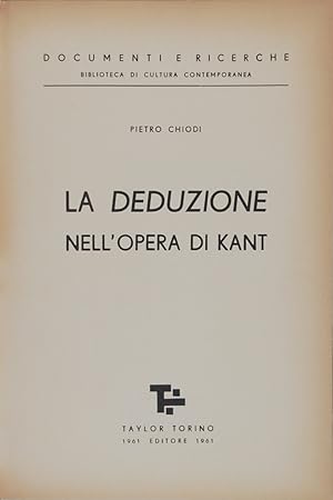 La deduzione nell'opera di Kant