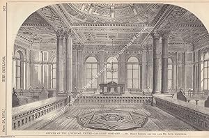 Seller image for 1872 : Offices of The Liverpool United Gas-Light Company. Henry Littler and Mr. Lucy, Architects. An original page from The Builder. An Illustrated Weekly Magazine, for the Architect, Engineer, Archaeologist, Constructor, & Art-Lover. for sale by Cosmo Books
