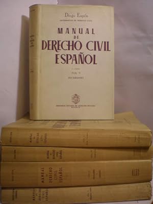 Manual de Derecho Civil Español ( 5 volúmenes) Vol. I. Parte general - Vol. II Tomo I. Derechos R...