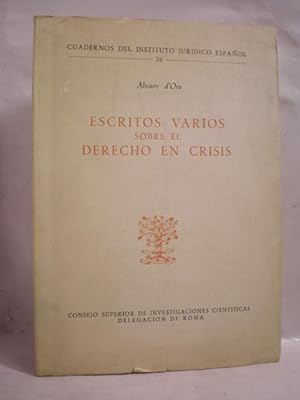 Seller image for Escritos varios sobre el derecho en crisis for sale by Librera Antonio Azorn