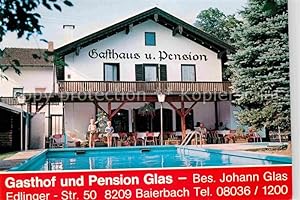 Postkarte Carte Postale 42644122 Baierbach Niederbayern Gasthaus Pension Glas Baierbach