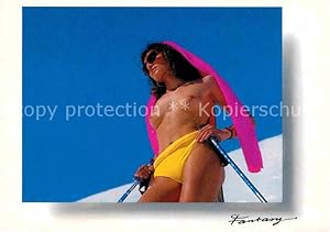 Bild des Verkufers fr Postkarte Carte Postale 72668256 Erotik Frau Skifahren Schoene Kuenste zum Verkauf von Versandhandel Boeger