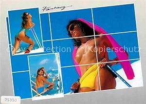Bild des Verkufers fr Postkarte Carte Postale 72671210 Erotik Frauen Ski Bademode Schoene Kuenste zum Verkauf von Versandhandel Boeger