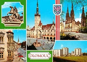 Postkarte Carte Postale 72649043 Olomouc Caesarova kasna Radnice Svatovaclavsky dom Rude armady S...