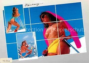 Bild des Verkufers fr Postkarte Carte Postale 72671199 Erotik Frauen Ski Bademode Schoene Kuenste zum Verkauf von Versandhandel Boeger