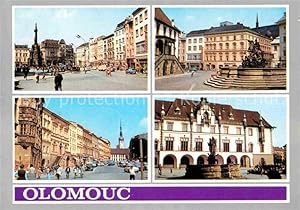 Postkarte Carte Postale 72645174 Olomouc Platz Denkmal Brunnen Innenstadt Olomouc