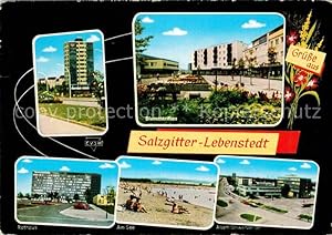Postkarte Carte Postale 42704532 Lebenstedt See Rathaus Albert Schweizer Strasse CVJM Salzgitter