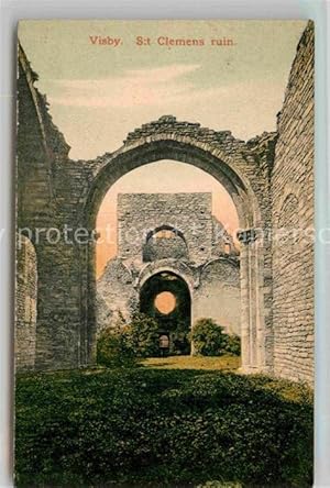 Postkarte Carte Postale 42726984 Visby Sankt Clemens Ruine Visby