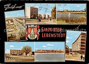 Postkarte Carte Postale 42704521 Lebenstedt See Blumentriften Segelsport Neubauviertel Salzgitter