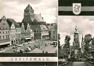 Postkarte Carte Postale 72704439 Greifswald Teilansicht Kirche Greifswald