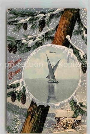 Postkarte Carte Postale 42734233 Motive Barque Neujahrswuensche Winter Motive