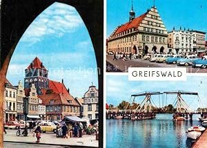 Postkarte Carte Postale 72740893 Greifswald Rathaus Wieker Bruecke Greifswald
