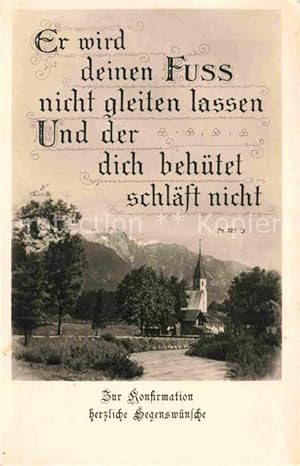 Bild des Verkufers fr Postkarte Carte Postale 72747292 Konfirmation Psalm 121.3 Feiern und Feste zum Verkauf von Versandhandel Boeger