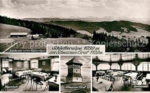 Postkarte Carte Postale 42746961 Schletteralm Schwarzer Grat Jaegerstube Speisesaal Isny im Allgaeu