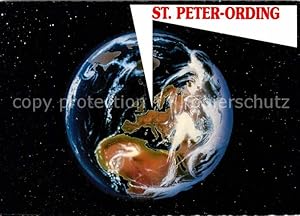 Bild des Verkufers fr Postkarte Carte Postale 72764477 St Peter-Ording Blick aus dem Weltraum Sankt Peter-Ording zum Verkauf von Versandhandel Boeger