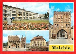 Postkarte Carte Postale 72744988 Malchin Demmin Friedrich Engels Strasse Denkmal Kalensches Tor R...