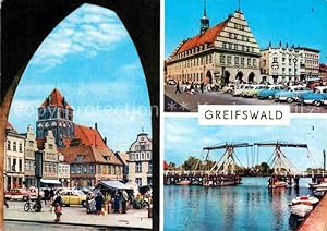 Postkarte Carte Postale 72742947 Greifswald Rathaus Wieker-Bruecke Greifswald