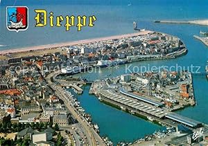 Postkarte Carte Postale 12753532 Dieppe Seine-Maritime Fliegeraufnahme Dieppe