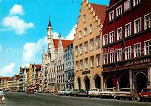 Postkarte Carte Postale 72764318 Landshut Isar Altstadt und Rathaus Landshut