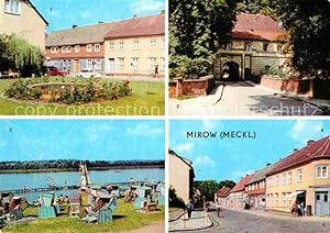 Postkarte Carte Postale 72773379 Mirow Joh R Becher Platz Torhaus Freibad Thaelmann Str Mirow Mec...