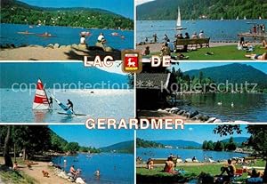 Bild des Verkufers fr Postkarte Carte Postale 12806740 Gerardmer Vosges rund um den See Promenade Badestrand Windsurfen Gerard zum Verkauf von Versandhandel Boeger
