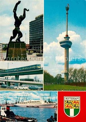 Bild des Verkufers fr Postkarte Carte Postale 72775574 Rotterdam Zweite Weltkrieg Denkmal Euromast Hafen Rotterdam zum Verkauf von Versandhandel Boeger