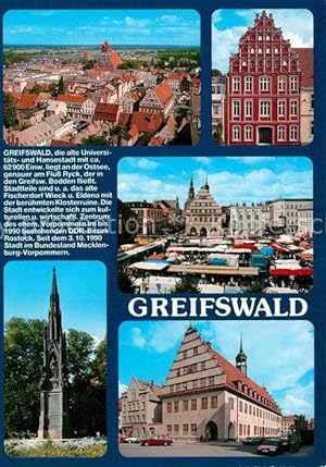 Postkarte Carte Postale 72867408 Greifswald Marktplatz Greifswald