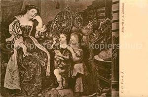 Bild des Verkufers fr Postkarte Carte Postale 72792739 Kuenstlerkarte Alte Kuenstler Cornelis de Vos Allegorie an dem Reichtum zum Verkauf von Versandhandel Boeger