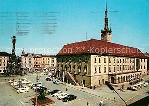 Postkarte Carte Postale 72787185 Olomouc Friedensplatz mit Rathaus Olomouc
