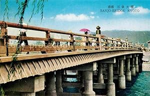 Postkarte Carte Postale 72842326 Kyoto Sanjo Bridge Kyoto