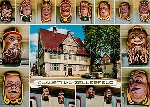 Imagen del vendedor de Postkarte Carte Postale 72862266 Zellerfeld Bergapotheke Masken Fratzen Clausthal-Zellerfeld a la venta por Versandhandel Boeger