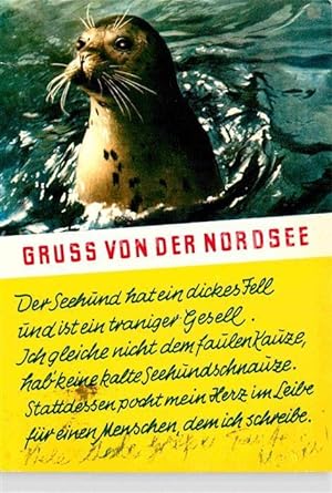 Bild des Verkufers fr Postkarte Carte Postale 72858612 Seehunde Robben Nordsee Gedicht Tiere zum Verkauf von Versandhandel Boeger