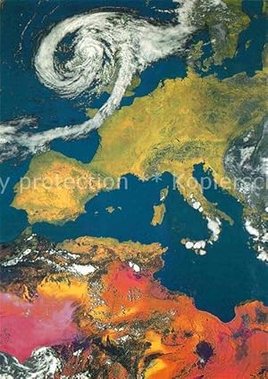 Bild des Verkufers fr Postkarte Carte Postale 72816831 Astronomie Wettersatellit Infrarotaufnahme Deutscher Wetterdienst Wiss zum Verkauf von Versandhandel Boeger