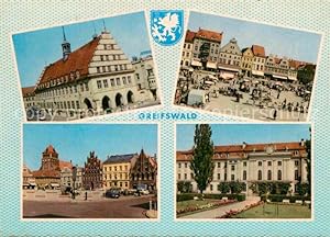 Postkarte Carte Postale 72849321 Greifswald Rathaus Marktplatz Park Greifswald