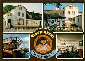 Postkarte Carte Postale 33002495 Stavenhagen Restaurant Fischerklause Terrasse Bar Gastraum Stave...
