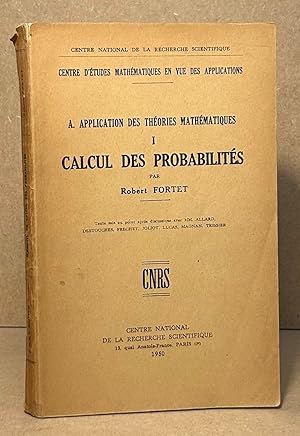 A. Application Des Theories Mathematiques I Calcul Des Probabilites