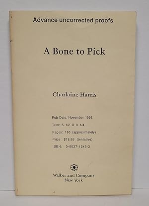 Seller image for A Bone to Pick for sale by Tall Stories Book & Print Gallery